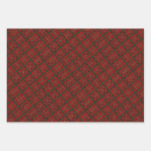 クリスマスレッドバッファロープレイド ラッピングペーパーシート (正面2)