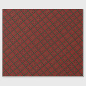 クリスマスレッドバッファロープレイド ラッピングペーパー (フラット)