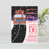 クリスマスレッドバントナカイプレゼントススノーイパーティー 招待状 (スタンド正面)