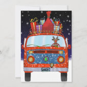 クリスマスレッドバントナカイプレゼントススノーイパーティー 招待状 (裏面)