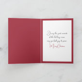 クリスマスレッドバーンウィズアンティークトラクター シーズンカード (内部)