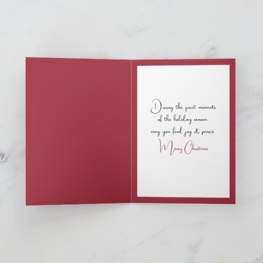 クリスマスレッドバーンウィズアンティークトラクター シーズンカード (内部)