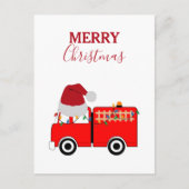 クリスマスレッドファイアートラッククリスマス シーズンポストカード (正面)