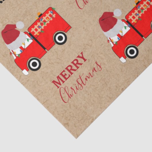 クリスマスレッドファイアートラック名前をカスタムするクラフト 薄葉紙 (詳細)