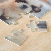 クリスマスレッドファミリーフォトコラージュ ジグソーパズル (側面)