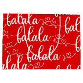 クリスマスレッドファララララ抱き枕 ラージペーパーバッグ (裏面)