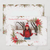 クリスマスレッドフォトホリデーカード（横） シーズンカード (正面/裏面)
