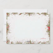 クリスマスレッドフォトホリデーカード（横） シーズンカード (裏面)