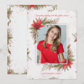 クリスマスレッドフォトホリデーカード(縦) シーズンカード (正面/裏面)
