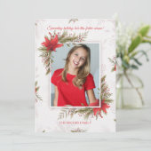 クリスマスレッドフォトホリデーカード(縦) シーズンカード (スタンド正面)