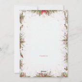 クリスマスレッドフォトホリデーカード(縦) シーズンカード (裏面)