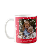 クリスマスレッドフォトホワイトスノーフレーク年家族