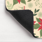 クリスマスレッドフラワーパターン–11600 マウスパッド (コーナー)