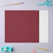 クリスマスレッドブラックチェックパターンツートーンクラシック 薄葉紙 (クラフト)