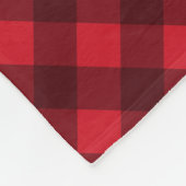 クリスマスレッドブラックバッファロープリッドディアー フリースブランケット (角)