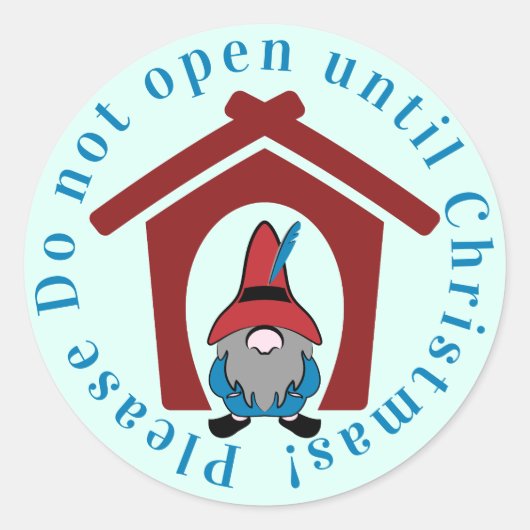 クリスマスレッドブルー用格言 ラウンドシール (正面)