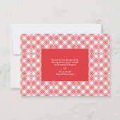 クリスマスレッドプレイドシック新婚結婚の写真 (裏面)