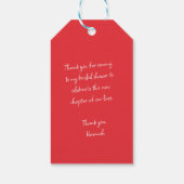 クリスマスレッドプレイドボウギフトラベル ギフトタグ (裏面)