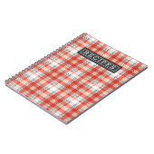 クリスマスレッドプレイド水の色のパターンレシピ ノートブック (左側)