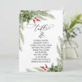 クリスマスレッドベリーのテーブル番号2シーティングチャート 招待状 (スタンド正面)