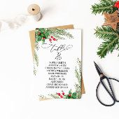 クリスマスレッドベリーのテーブル番号2シーティングチャート 招待状