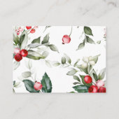 クリスマスレッドベリーの緑の本ベビーカード エンクロージャーカード (裏面)