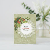 クリスマスレッドベリーズグリーンリース シーズンポストカード (スタンド正面)