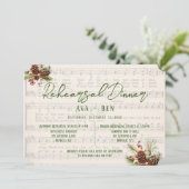 クリスマスレッドベリーパインコーンリハーサルディナー 招待状 (スタンド正面)