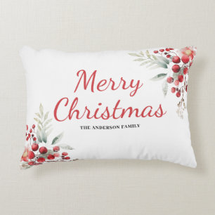 クリスマスレッドベリーフローラ植物名 アクセントクッション