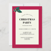 クリスマスレッドベリーリース招待状 招待状 (裏面)