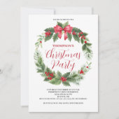 クリスマスレッドベリーリース 招待状 (正面)