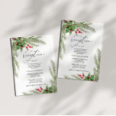 クリスマスレッドベリー披露宴エンクロージャカード エンクロージャーカード