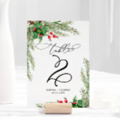 クリスマスレッドベリー結婚テーブル2 テーブルナンバー