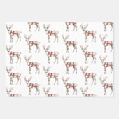 クリスマスレッドペパーミントトレンデアサンタスレイ ラッピングペーパーシート (正面)