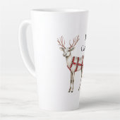 クリスマスレッドペパーミントホワイトディアー カフェラテマグ (左アングル)