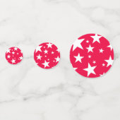 クリスマスレッドホワイターズエレガントテンプレート コンフェッティ (正面)