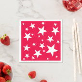 クリスマスレッドホワイターズエレガントテンプレート スタンダードカクテルナプキン (インサイチュ)