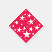 クリスマスレッドホワイターズエレガントテンプレート スタンダードカクテルナプキン (角)