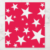 クリスマスレッドホワイターズエレガントテンプレート ワインラベル (シングルラベル)