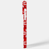 クリスマスレッドホワイトウィンターホリデーニットスノーフレーク Case-Mate iPhoneケース (裏面 / 左)