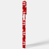 クリスマスレッドホワイトウィンターホリデーニットスノーフレーク Case-Mate iPhoneケース (裏面 / 右)