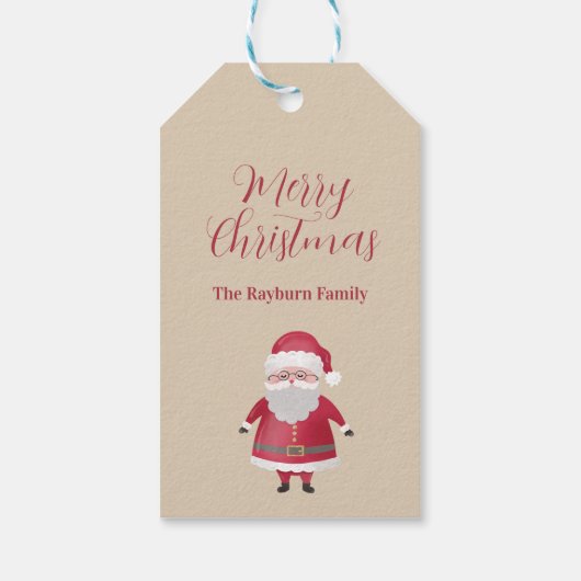 クリスマスレッドホワイトグリーンレインボーズ&スノーフレーク ギフトタグ (裏面)