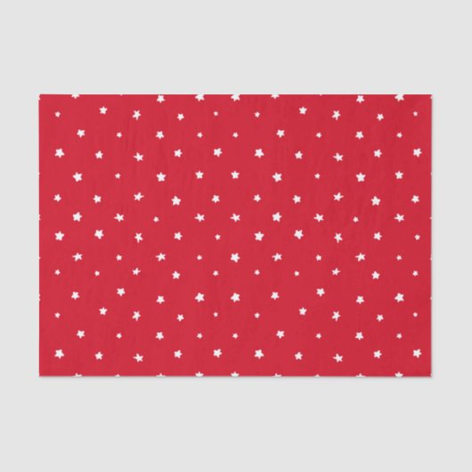 クリスマスレッドホワイトスターズお洒落ホリデー 薄葉紙 (正面)