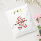 クリスマスレッドホワイトペパーミントジンジャーブレッドクッキー フェイバーバッグ (封をした状態)