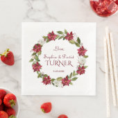 クリスマスレッドホワイトポインセチアリース結婚ズ (インサイチュ)