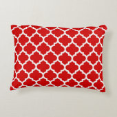 クリスマスレッドホワイトモロッコエメラルド#5名モノグラム アクセントクッション (裏面)