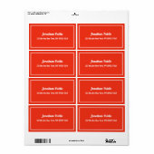 クリスマスレッドホワイト手書きテンプレート発送 ラベル (フルシート)