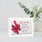 クリスマスレッドボウギフトカード シーズンカード (スタンド正面)