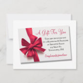 クリスマスレッドボウギフトカード シーズンカード (正面)