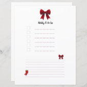 クリスマスレッドボウプランナーページ (正面/裏面)